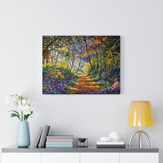 Forest Path With Flowers