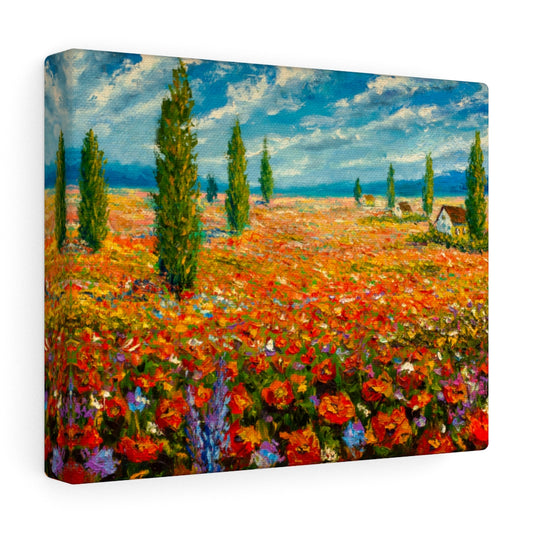 Flowers Monet Field Trees